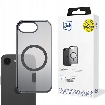 Attēls no 3MK Etui Frosty MagCase Black do Apple iPhone 16E