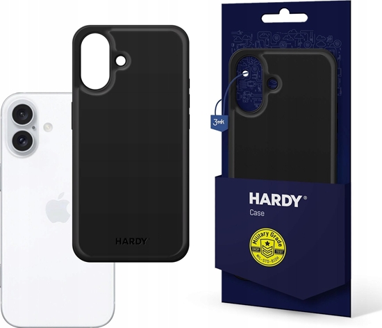 Изображение 3MK 3mk Hardy Apple Silky Leather MagCase for Apple iPhone 16 Plus - Black