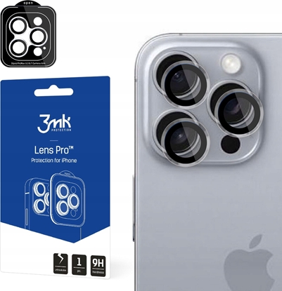 Изображение 3MK Lens Protection Pro - Szko hartowane na aparat do iPhone 16 Pro / Pro Max