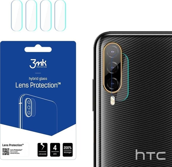 Изображение 3MK Szko hybrydowe na obiektyw aparatu Lens Protection HTC Desire 22 Pro [4 PACK]