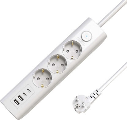 Изображение 3-way USB Schuko Power Strip
