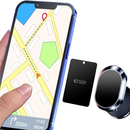 Attēls no 4kom.pl Blaszki magnetyczne MetalPlate Magnetic do uchwytu samochodowego 4-Pack Black