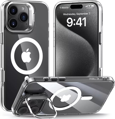 Attēls no 4kom.pl Etui do iPhone 16 Pro MagStand MagSafe na telefon Clear