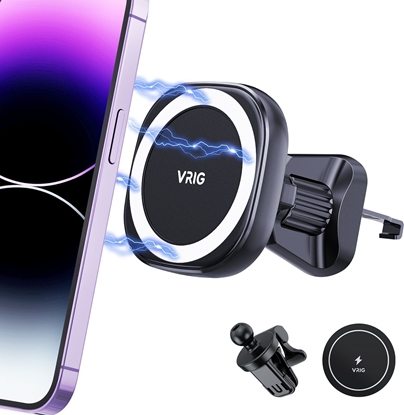 Picture of 4kom.pl Uchwyt Samochód Na Kratk Magnetyczny Magnes Magsafe Do Telefonu Vrig / Mg-07