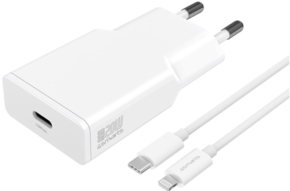 Attēls no 4smarts Set PDPlug Slim 20W GaN 1C + USB-C auf Lightning Kabel