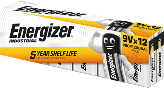 Picture of 6LR61 | Krona | 9V Energizer Industrial Alkaline baterija | MN1604/522 | cena par 12 gb.