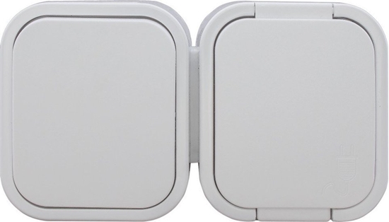 Изображение Abex B2 GNIAZDO POJEDYNCZE N/T Z/U IP54 + WYÅÄCZNIK BIAÅE