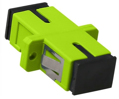 Attēls no ACT Fiber optic SC-SC simplex adapter multimode OM5. Connectors: SC/SC Adapter sc simplex om5 fl lime (EA1026)