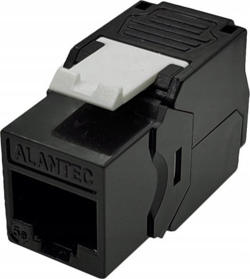 Picture of Adapter AV Alantec Modu keystone RJ45 beznarzdziowy UTP kat.5e, SLIM, kolor czarny (MB008-BK)