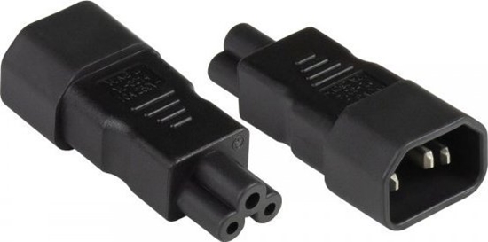 Picture of Adapter AV Alcasa Alcasa PA-1405S adapter wtyczek zasilajcych C14 C5 Czarny