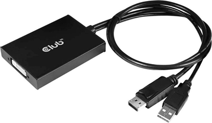 Attēls no Adapter AV Club 3D DVI-D - DisplayPort + USB-A czarny (CAC-1010)