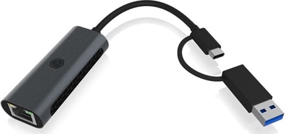 Picture of Adapter AV Icy Box Adapter IcyBox USB3.2 Gen1 Type-A, Type-C 2.5GB Ethernet LAN retail