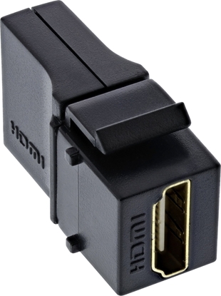 Picture of Adapter AV InLine InLine® HDMI Keystone Snap-In module, 4K/60Hz, HDMI AF/AF angled black