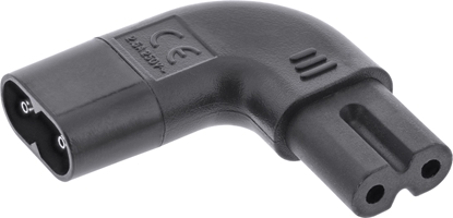 Picture of Adapter AV InLine InLine® Power supply adapter IEC 60320 C8 / C7, left/right angled 2-pin
