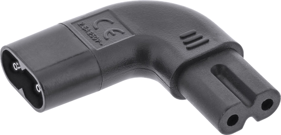 Picture of Adapter AV InLine InLine® Power supply adapter IEC 60320 C8 / C7, left/right angled 2-pin
