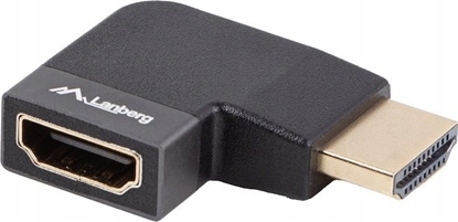 Изображение Adapter AV Lanberg Adapter Lanberg HDMI(F)->HDMI(F) 8K Ktowy Prawo Aluminimum Srebrny