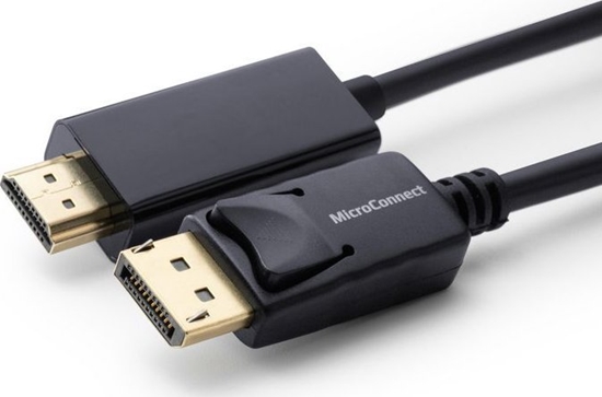 Picture of Adapter AV MicroConnect DisplayPort - HDMI czarny (MC-DP-HDMI-200)