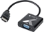 Изображение Adapter AV Techly HDMI - D-Sub (VGA) czarny (IDATA HDMI-VGA2P)