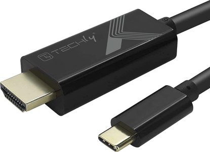 Attēls no Adapter AV Techly Techly Adapter Kabel USB-C M auf HDMI M 2.0 4K, schwarz 5m