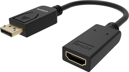 Изображение Adapter AV Vision VISION Professional installationstauglicher Adapter DisplayPort zu HDMI - 30 JAHRE GARANTIE - 4K 60 Hz - DP v1.3 - Gold-Steckverbinder - HDMI 2.0 - Keine Konvertierung von HDMI zu DP - Hotplug - DP (M) zu HDMI (F) - Aussendurchmesser 5,5