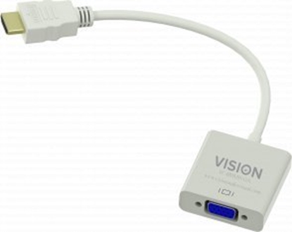 Picture of Adapter AV Vision VISION Professional installationstauglicher Adapter HDMI zu VGA - 30 JAHRE GARANTIE - Maximale Auflosung 1920 x 1080 - Keine Konvertierung von VGA zu HDMI - HDMI (M) zu VGA (F) - Aussendurchmesser 5,5 mm - 32 AWG - Gesamtlange 230 mm - W