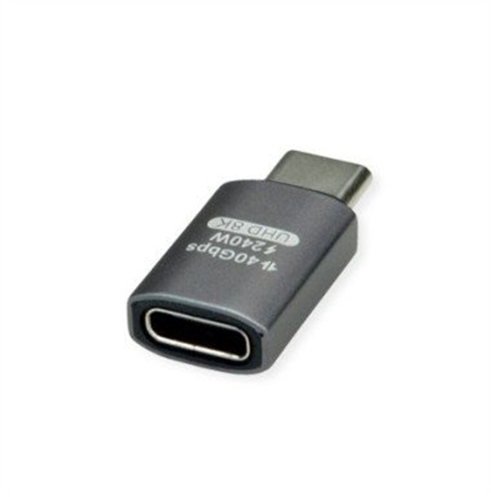 Picture of Roline Adapter, USB4 Gen 3x2, Aluminum, Type C, M/F, silver