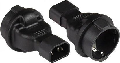 Attēls no Adapter USB Alcasa Alcasa PA-1402S adapter wtyczek zasilajcych C14 Typu F Czarny