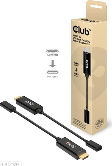 Picture of Adapter USB Club 3D CAC-1333 USB-C - HDMI Czarny  (500706)