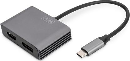 Attēls no Adapter USB Digitus 0.2M USB-C - DP + HDMI ADAPTER 0.2M USB-C - DP + HDMI ADAPTER