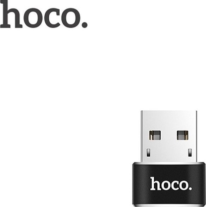 Attēls no Adapter USB Hoco UA6 USB-C - USB Czarny  (6957531064138)