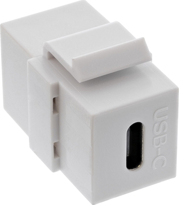 Picture of Adapter USB InLine InLine® USB 3.1 Snap-In module, USB-C F/F, white housing