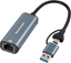 Изображение Adapter USB MicroConnect Microconnect MC-USBACNET1G zmieniacz pci / kabli USB C RJ-45 Czarny