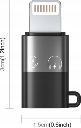 Picture of Adapter USB Puluz PU649B Lightning - USB-C Czarny  (SB8500)