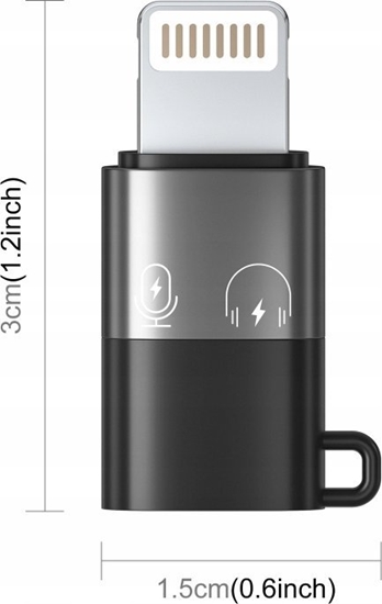 Picture of Adapter USB Puluz PU649B Lightning - USB-C Czarny  (SB8500)