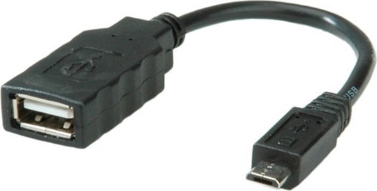 Picture of Roline USB 2.0 Cable, A - Micro B, F/M, OTG, 0.15 m