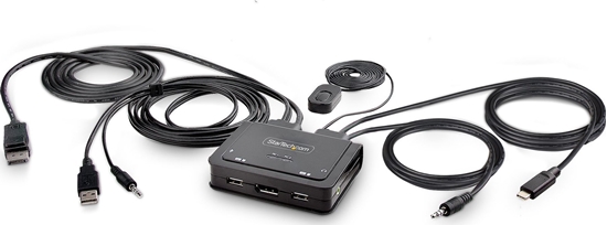 Picture of Adapter USB StarTech Cable StarTech KVM 2-Port USB A+C DP Switch 4K