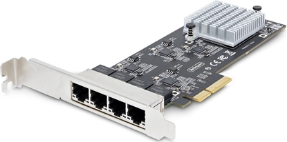 Attēls no Adapter USB StarTech NIC StarTech PCIe 4 Port RJ-45 2.5Gbps