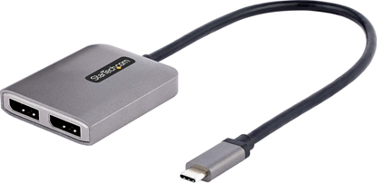 Изображение Adapter USB StarTech StarTech.com MST14CD122DP zewntrzna karta graficzna usb 4096 x 2160 px Szary