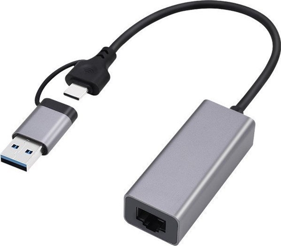 Picture of Adapteris Gembird USB 3.1 + Type-C Gigabit Network Adapter Space Grey