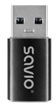 Picture of Adapteris Savio AK-81 USB-A to USB-C Black