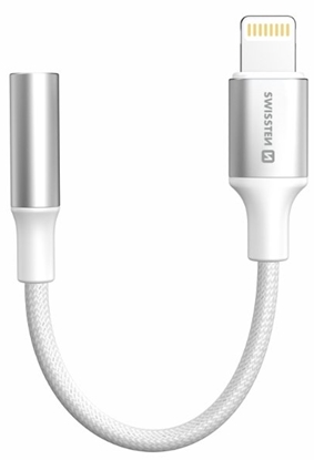 Attēls no Adapteris Swissten Lightning Male - 3.5mm Female White