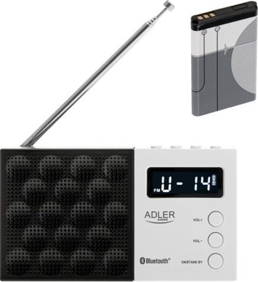 Изображение Adler | Digital Radio - PLL AM/FM | AD 1908 | Alarm function | White/Black
