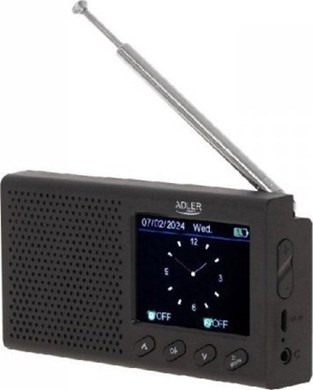Picture of Adler AD 1198 FM Travel Radio, 87.5 – 108 MHz RDS, Speaker power 3W, Black