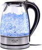 Picture of Adler | Kettle | AD 1225 | Standard | 2000 W | 1.7 L | Glass | 360° rotational base | Transparent/Stainless steel
