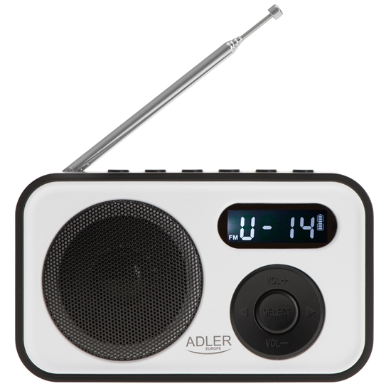 Изображение Adler | PLL AM/FM Digital Radio | AD 1906 | Alarm function | White/Black