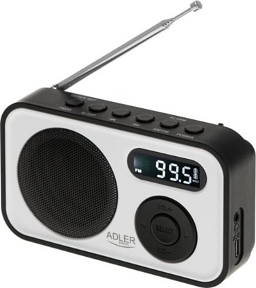 Attēls no Adler | PLL AM/FM Digital Radio | AD 1906 | Alarm function | White/Black