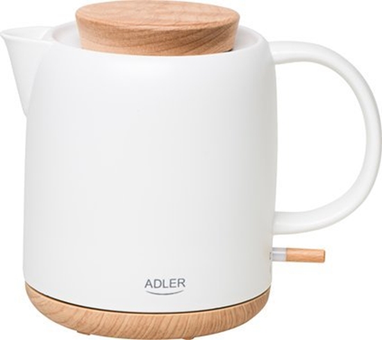 Изображение Adler Electric Kettle | AD 1304 | Electric | 1200 W | 1 L | Ceramic | 360° rotational base | White