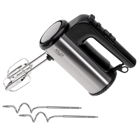 Picture of Adler Hand mixer | AD 4232 | Hand Mixer | 900 W | Number of speeds 5 | Turbo mode | Black/Stainless Steel