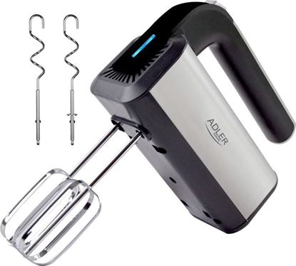 Attēls no Adler Hand mixer AD 4225 Hand Mixer 300 W Number of speeds 5 Turbo mode Stainless steel