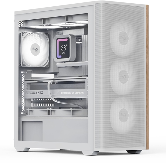 Picture of Aerocool D501A PC-Gehäuse, Midi-Tower, ATX, Tempered Glass - weiß